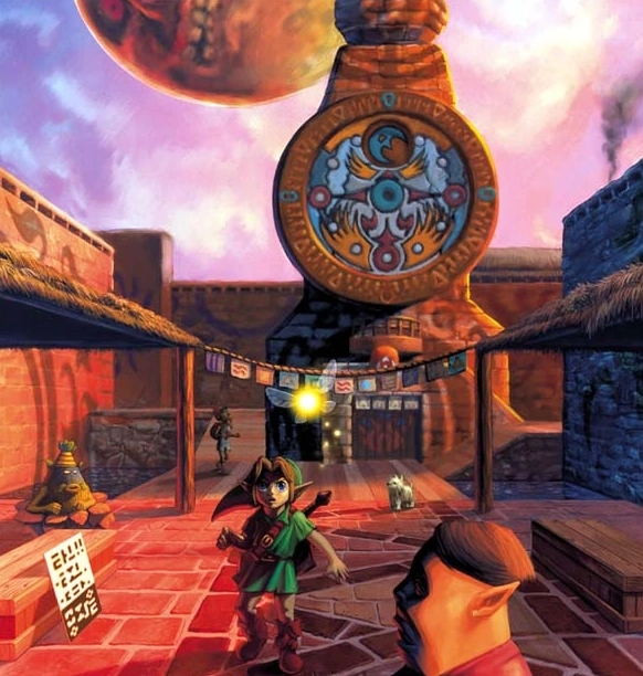 Link entrando em Clock Town