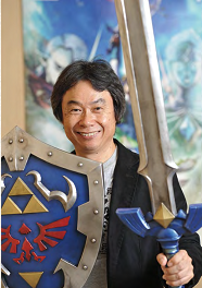 Shigeru Miyamoto num evento sobre Skyward Sword