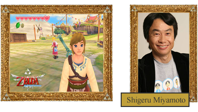 Zelda e Shigeru Miyamoto
